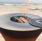 Modern Koni Barbekü Corten Çelik Açık Soba Üst Izgara Odun Yanan