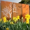 Ev Dekorasyonu İçin Ağaç Resmi Ayrışma Çelik Bahçe Ekran Panelleri